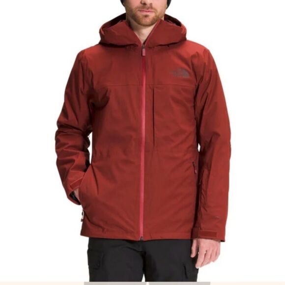 The North Face ThermoBall Eco Snow Triclimate Mens Jacket 3-in-1 Brick Size XL - Picture 1 of 15